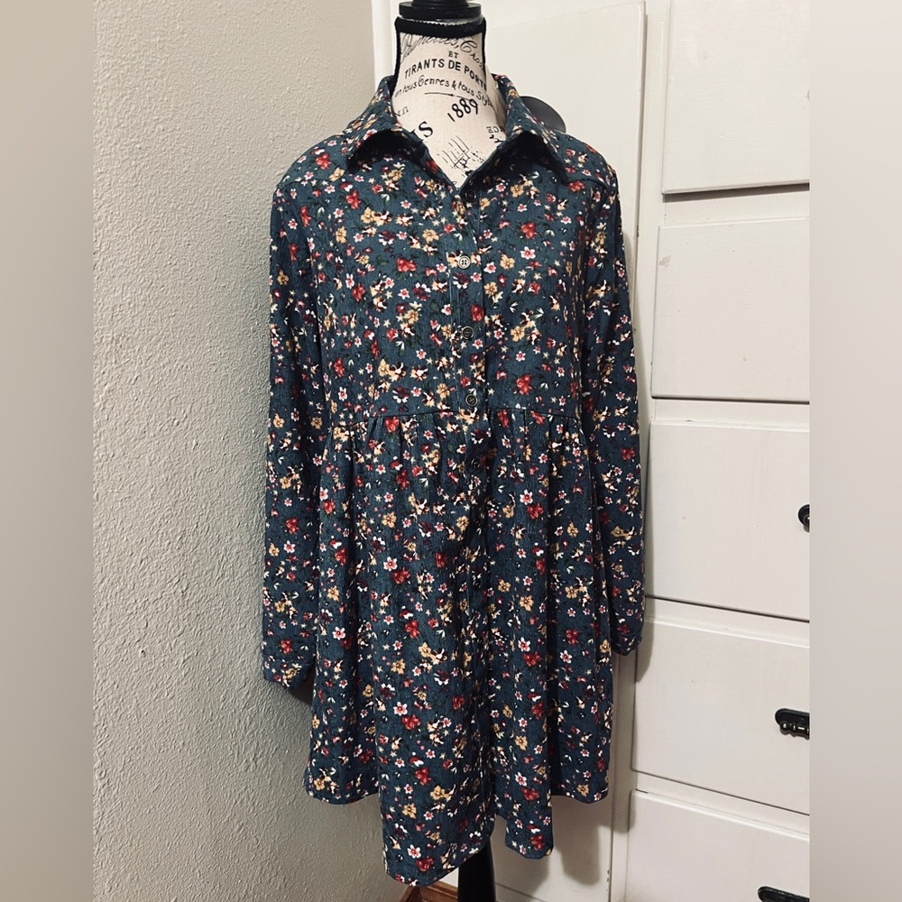 Floral Button-Up Dress